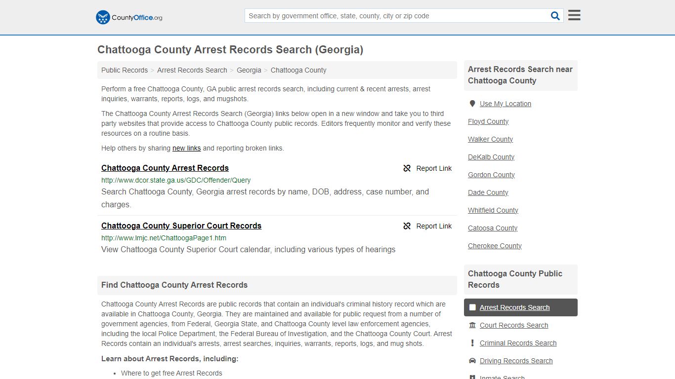 Arrest Records Search - Chattooga County, GA (Arrests & Mugshots)