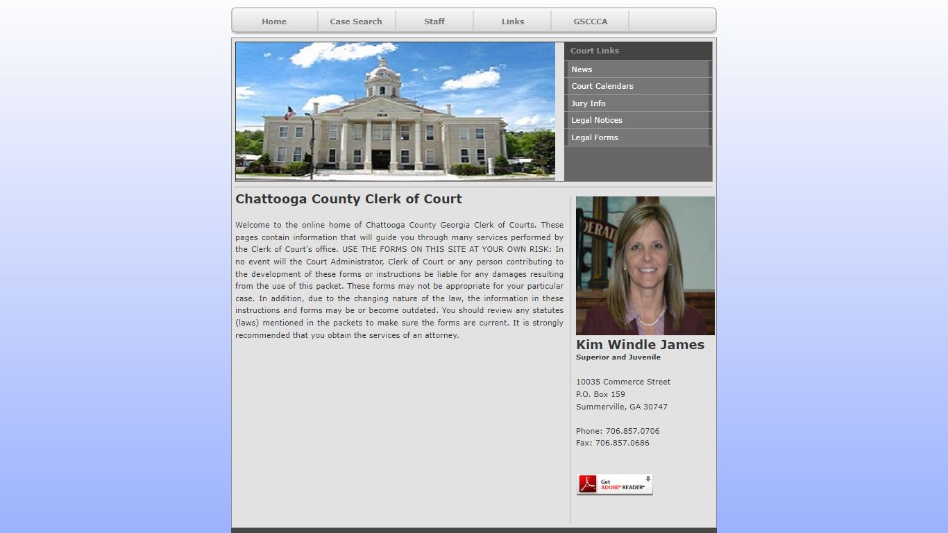 Chattooga County Clerk of Court